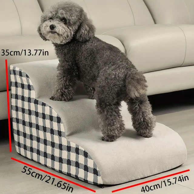 2/3-Step High-Density Foam Pet Stairs 4