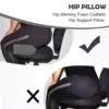 Foam Buttock Cushion Sponge BBL Pillow Seat Pad Butt Lift Pillow for Hemorrhoids Surgery Recover Hip Body Joint Pain Relief Pad 6