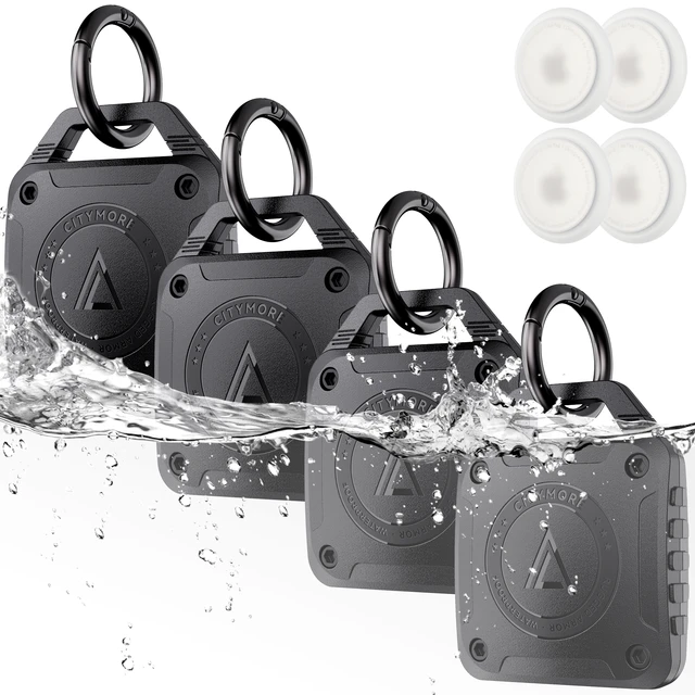 4pack Airtag Keychain Holder Waterproof Shockproof Airtags Case