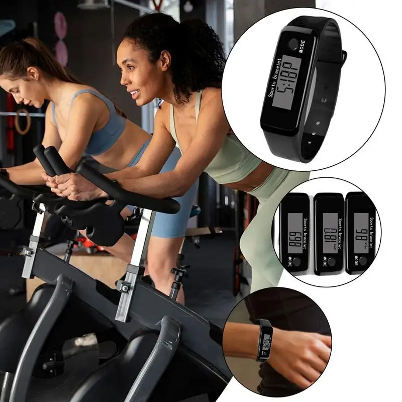 단계 카운터 시계 스포츠 스마트 손목 시계 팔찌 LED 보수계 팔찌 손목 칼로리 카운터 스포츠용 스마트 시계