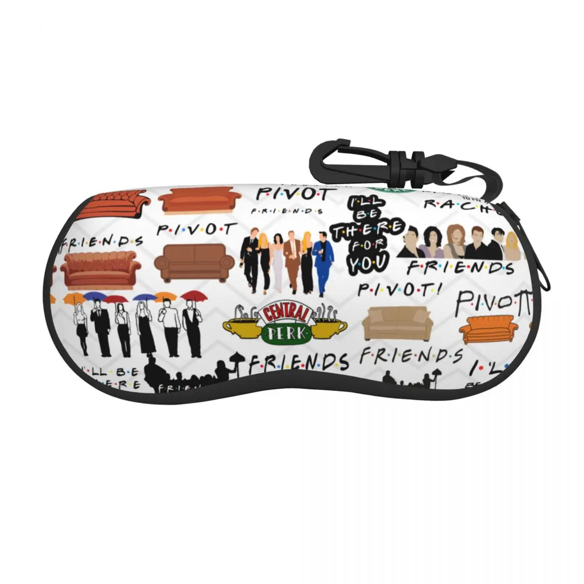 

Vintage Friends Symbol Collage Shell Eyeglasses Protector Cases Cool Sunglass Case TV Show Glasses Pouch