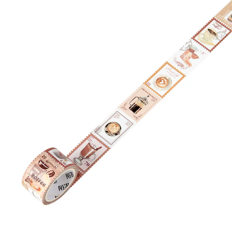 Washi Tape Vintage Post Office Series Retro stamps Coffee Decorative Adhesive Tape