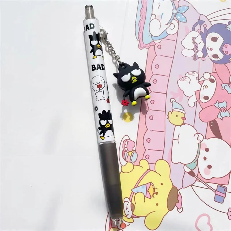 산리오 키티 펜던트 젤 펜, 귀여운 쿠로미 포차코, 블랙 잉크 중립 펜, 프로모션 선물, 학교 용품, 24 개/로트, 0.5mm