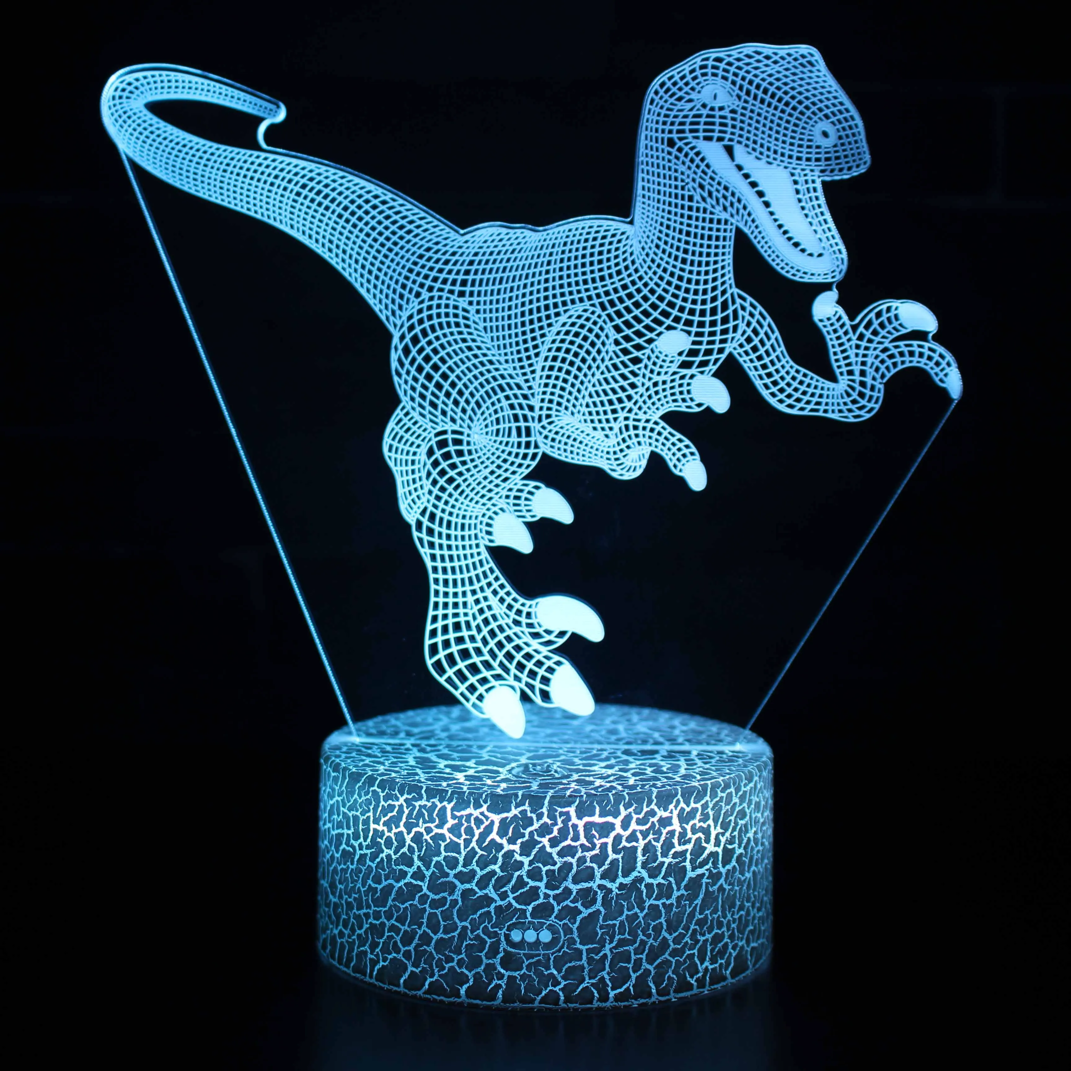 home depot dinosaur light 3D LED Dinosaur Night Lights Colorful Touch Remote Control 7/16 Color Desk Lamp Christmas Gift Visual Light Dragon Series night stand lamps Night Lights