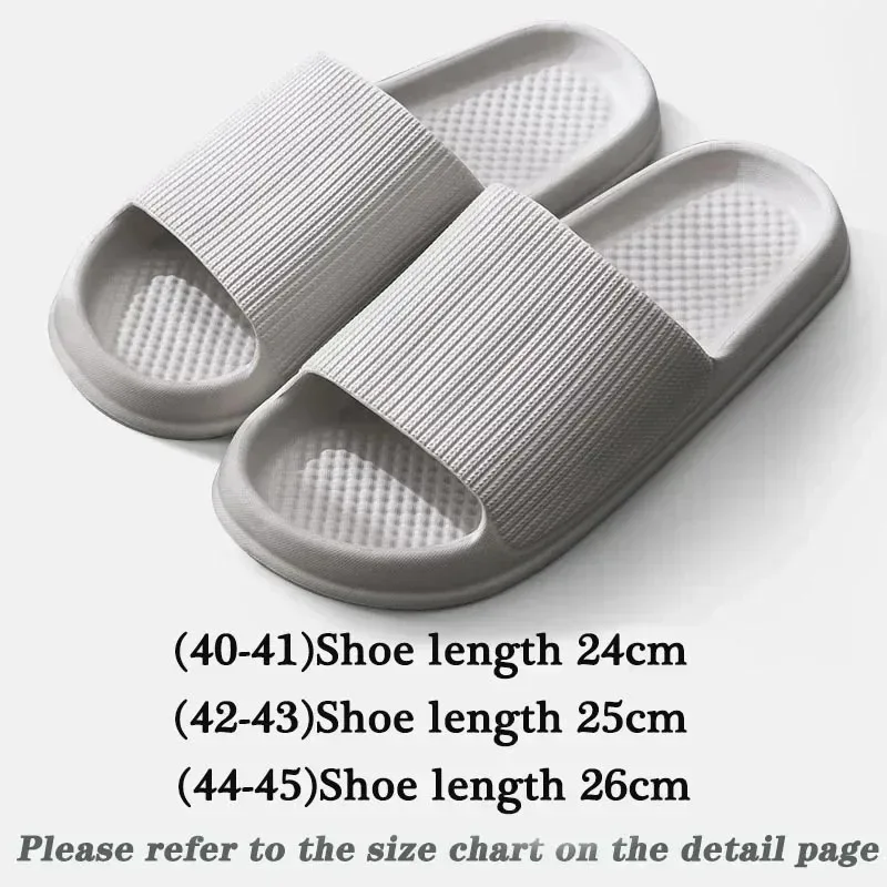 Sandals Fashion Men Women Anti-Slip Wear-Resistant EVA Thick Sole Home Bathroom Bath Flip-Flops Slippers