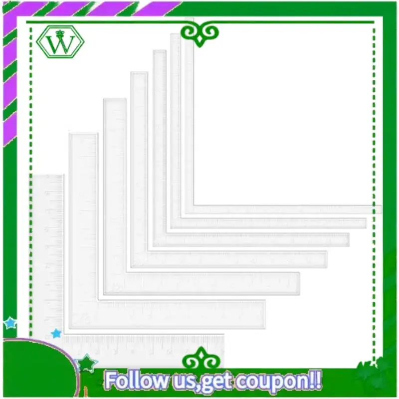 ABIK-7Pcs/Set 종이 카드 코너 도우미 포지셔닝 도구 세트 키트 Scrapbooking 아크릴 눈금자 라이닝 카드 레이어 세트 만들기