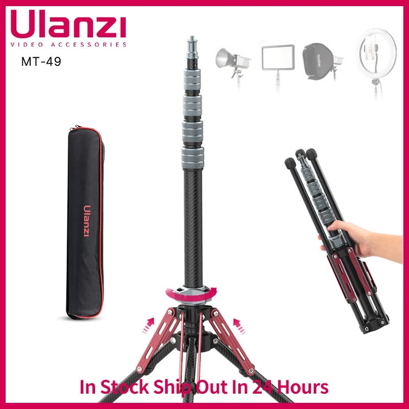 Andoer Selfie Stick 3 M Verstelbare Koolstofvezel Verlengstang Met 1/4 Inch Schroef voor Insta360 One X/X2/R Panoramische Camera