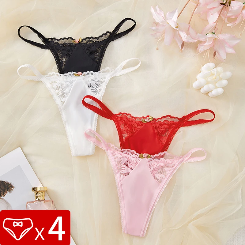Garter Slip and G-String - One Size - Fuchsia main image 1