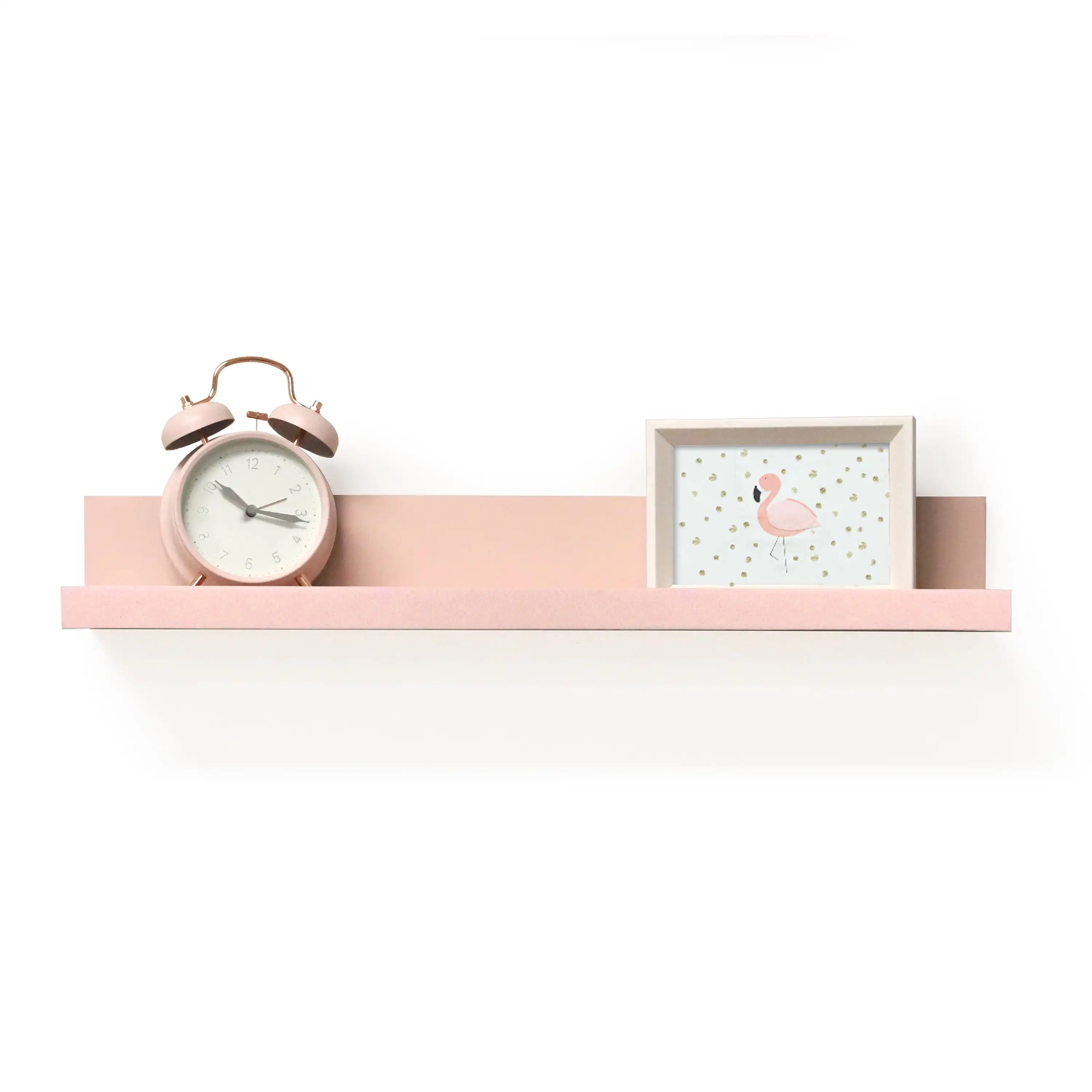 

InPlace Rectangle MDF Modern French Floating Picture Ledge Shelf, 24Wx3.5Hx4.5L, Pink Matte