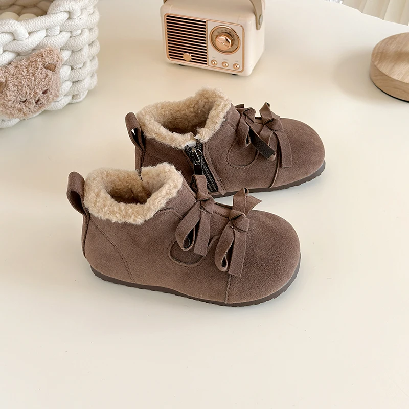 Girls Winter Fuzzy Casual Shoes Soft Sole