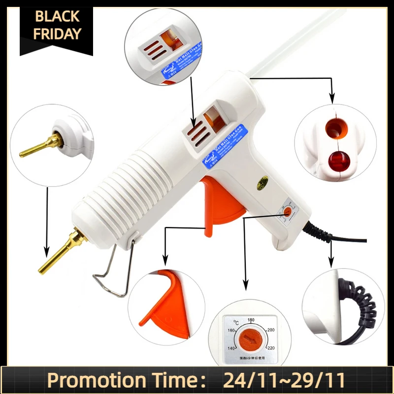 150w 100w Hot Melt Glue Gun With Temperature Control Thermostat 5 Free