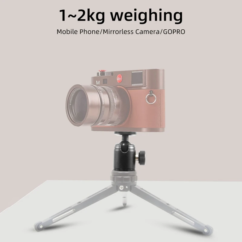 Aluminum Alloy Mini Convenient Spherical Head 360 Degree Rotating Tripod Video Panorama Head Photographic Accessories