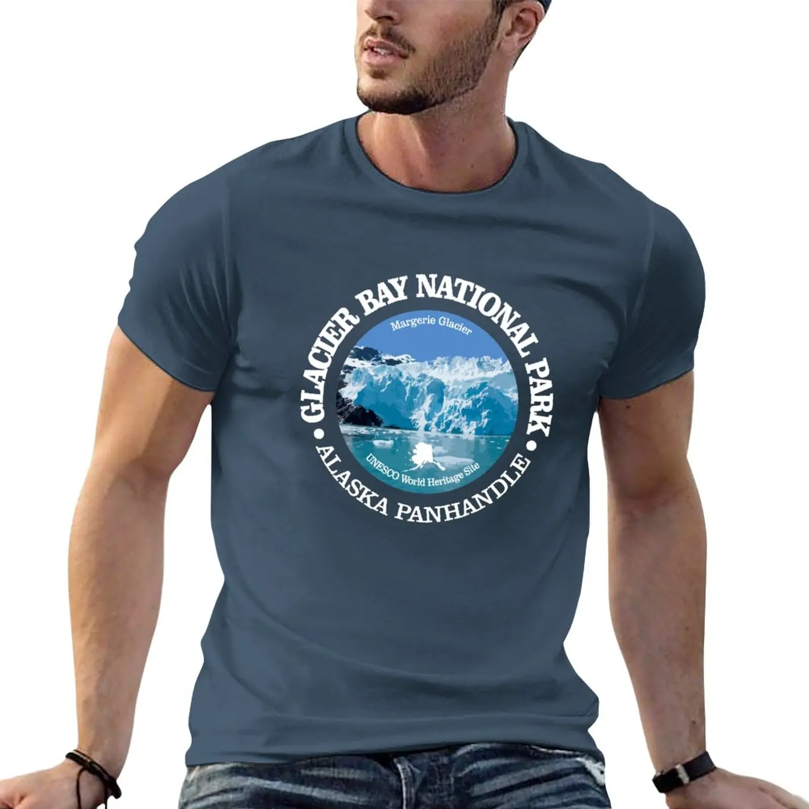 New Glacier Bay National Park (NP) T-Shirt oversized t shirt Short sleeve sweat shirts mens vintage t shirts 2022 new printed cross pattern printing mens t shirts trend oversized short sleeve harajuku leisure plus size texture punk tops