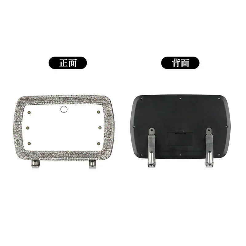 Diamond Crystal Car Interior Mirror Sun Visor Makeup Mirror Auto Combing Make-up HD Bling Car Accessories for Women