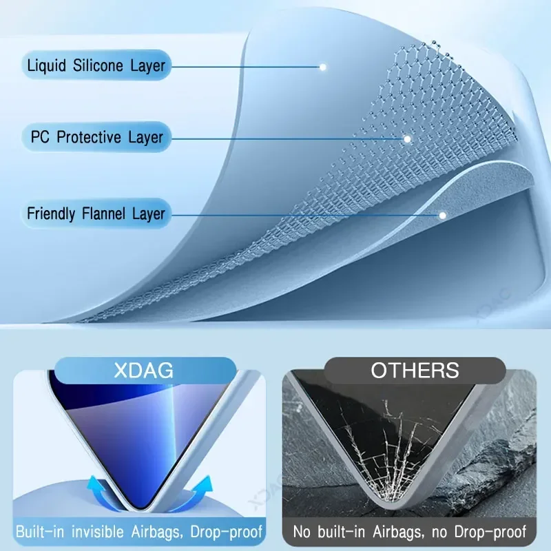 Original Square Liquid Silicone Phone Cases for Infinix Hot 40i