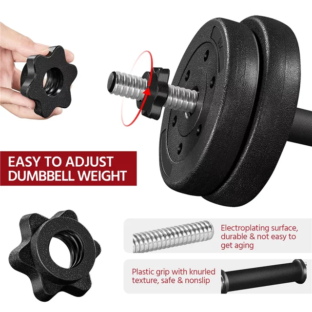 Black 66 Lb. Adjustable Dumbbell Weight Set 2