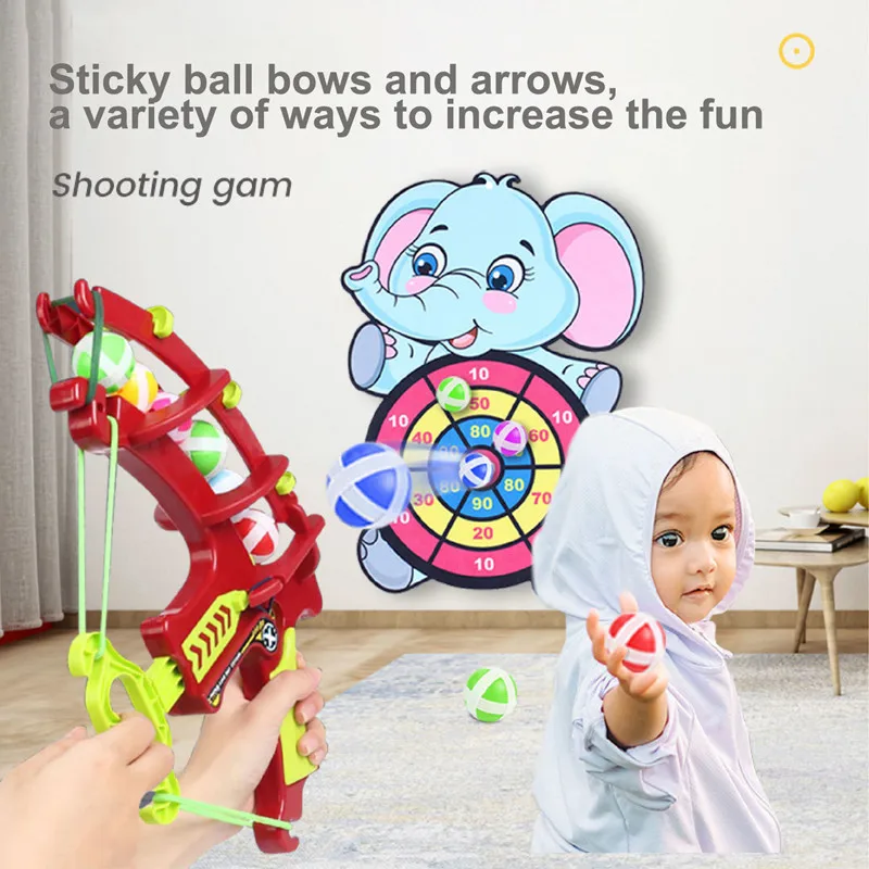 Montessori Throw Sport Shooting Target Sticky Ball Dartboard Basketball Board Games Educational Children Indoor Outdoor Game Toy 2