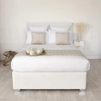 Jupe de lit enveloppante de qualité supérieure en similicuir suédé de luxe avec trois côtés et élastiques excellents pour un ajustement facile 3