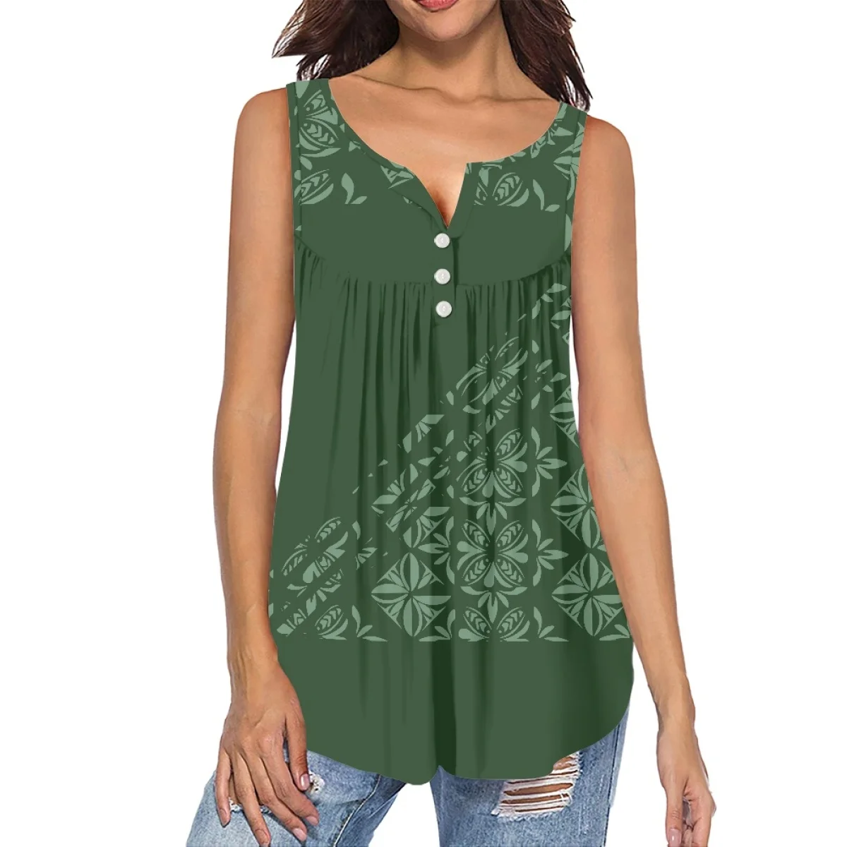 T-Shirt Da Donna A Pieghe Allentate Alla Moda Viola Senza Maniche Alla Moda Da Donna Taglie Forti Alla Moda