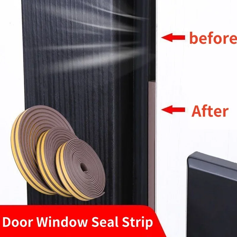 5M Self-Adhesive Weatherproof Soundproofing Door and Window Seal Strip