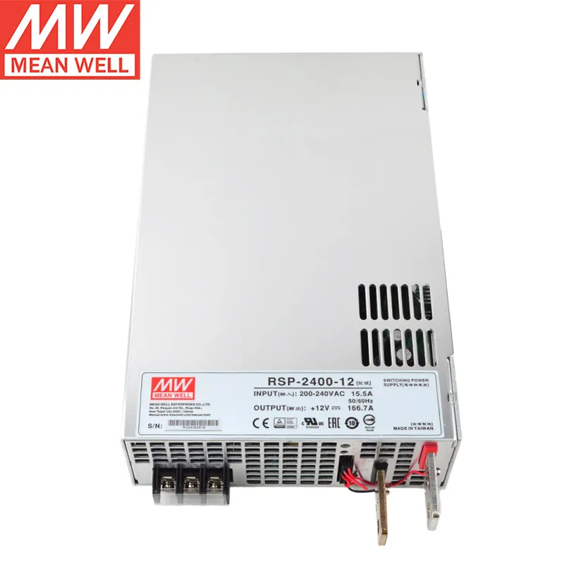 MEAN WELL RSP-2400 Блок питания переменного тока в постоянный ток 12 В 24 В 48 В с одним выходом и функцией PFC