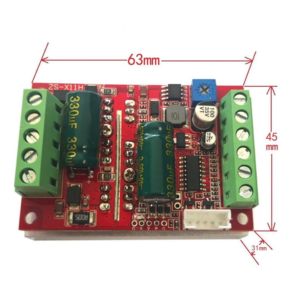 400W Motor Control Driver Board DC 6-60V BLDC 3 Phase DC Brushless Electric Motor Speed Controller Hall Sensor Driver Module