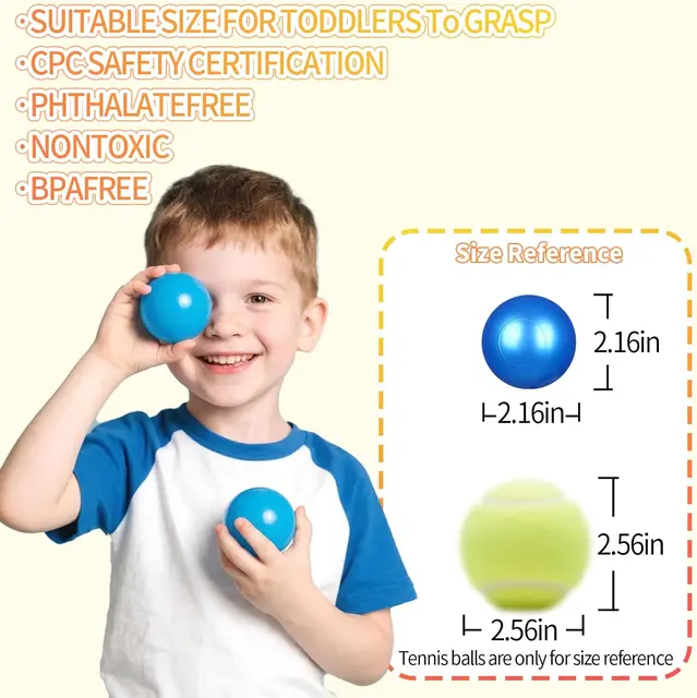 Ball Pit Balls for Kids, Plastic Refill 2.2 Inch Balls, 100 Pack, Bright Colors, Phthalate and BPA Free, Includes a Reusable Sto