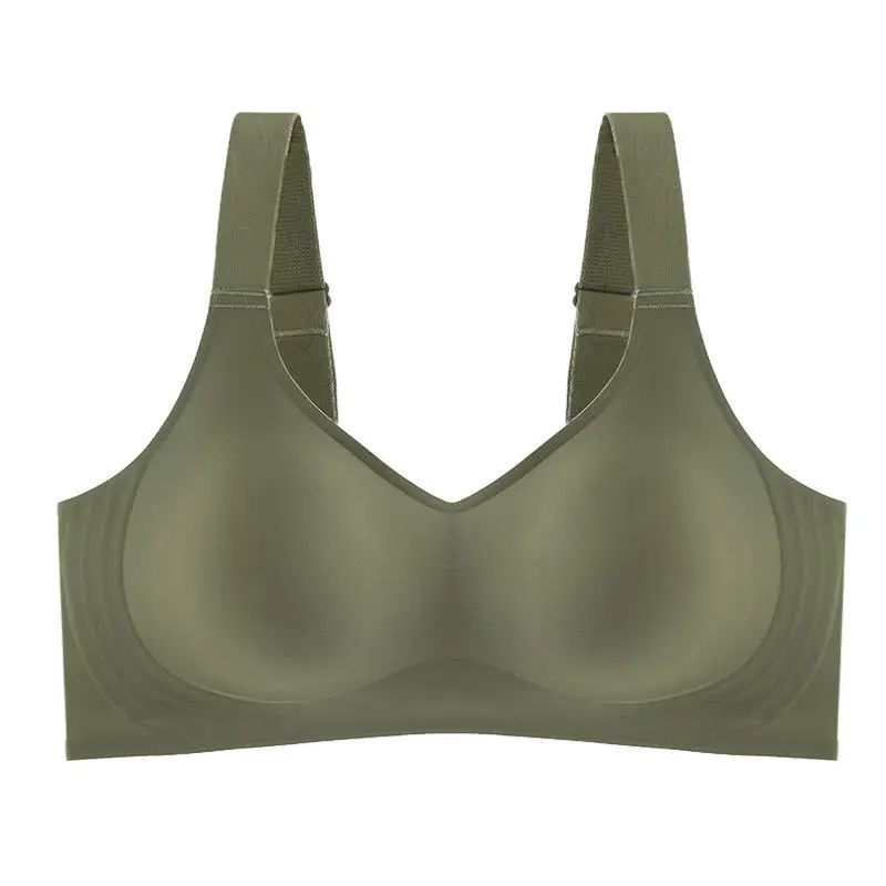 Women's Seamless Push-Up Sport Bra - Soft, Wireless, Padded Lingerie with Wide Shoulder Straps