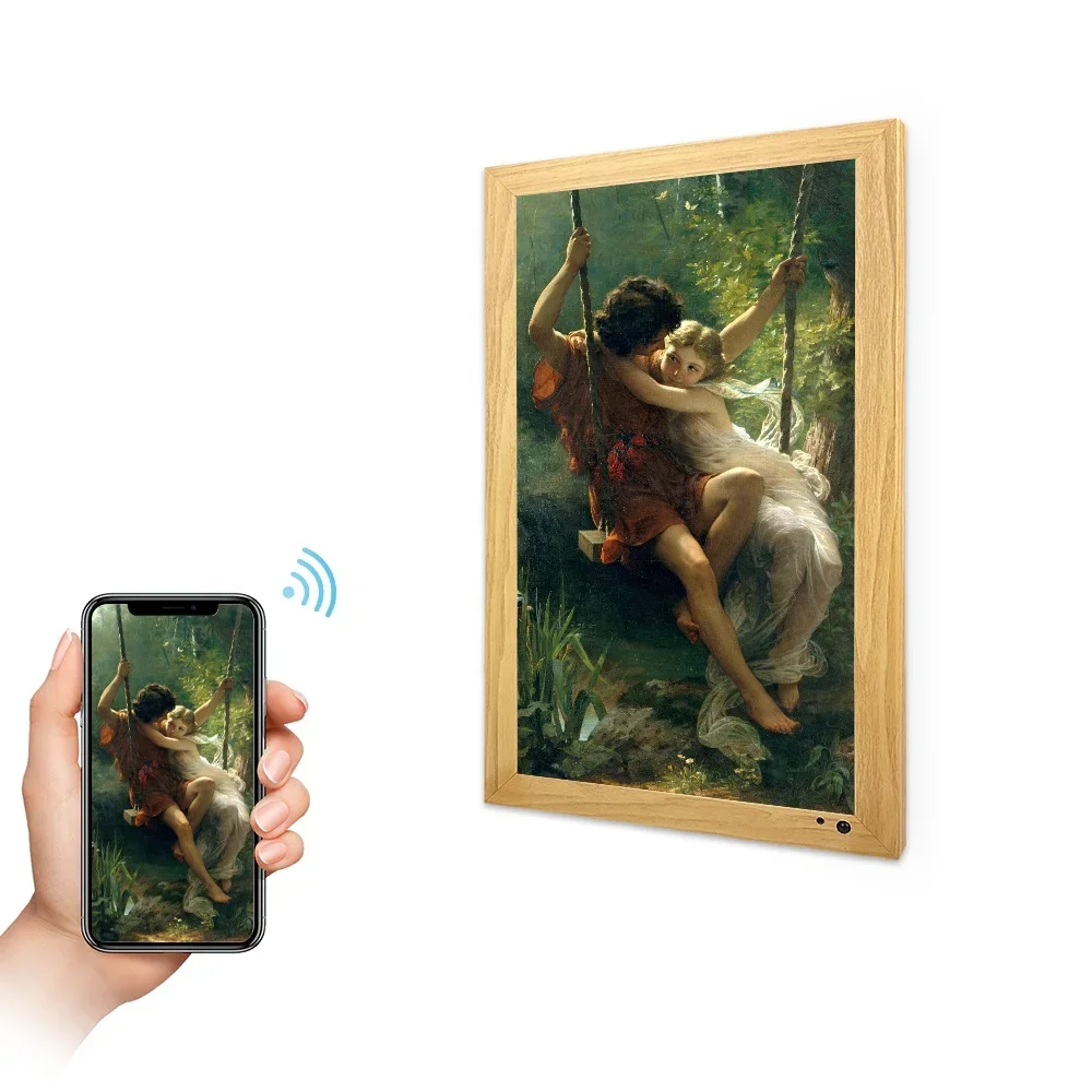 Nuovo Produttore Di Display Nft In Tela Digitale All'Ingrosso 21.5 "Tv Lcd A Parete Wifi Cornice Per Foto Digitale Cornice Artistica