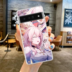Silicone Shockproof Soft Transparent Phone Case Cover - Honkai Star Rail Design - Pixel 4XL (B1)