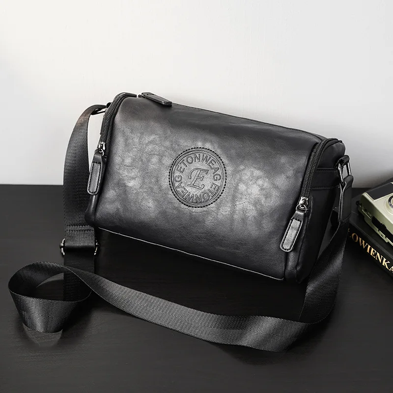 Borsa a tracolla da uomo nuova Borse a tracolla Borsa a tracolla casual da esterno Borsa quadrata piccola alla moda per uomo bolso мужɔмки на п Sìч® - immagine 3