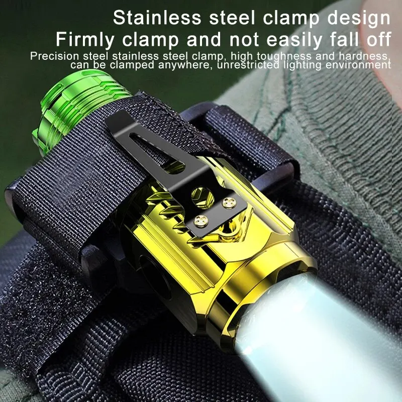 LED Flashlights 3LED Super Bright Portable Mini Burst Flash Torch Rechargeable Outdoor Emergency Spotlight Pen Clip Tail Magnet