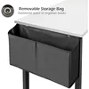Computer Desk White Writing Table for Small Spaces Home Office 39 Inch Modern Study PC Desk with Storage Bag H 5