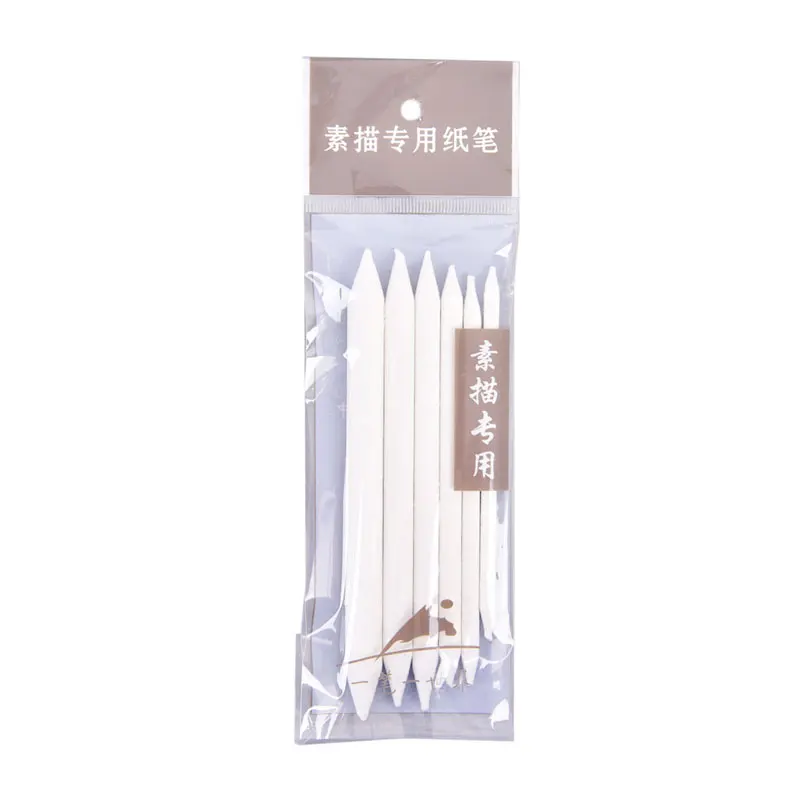 6 개/대 블렌딩 스머지 스텀 스틱 Tortillon 스케치 아트 흰색 드로잉 목탄 스케칭 도구 쌀 종이 펜 아티스트 용품