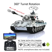 Toys 1/16 HENG LONG FPV 7.0 Customized King Tiger RC Tank 3888A Barrel Recoil Controlled Panzer TH17558-SMT4 1
