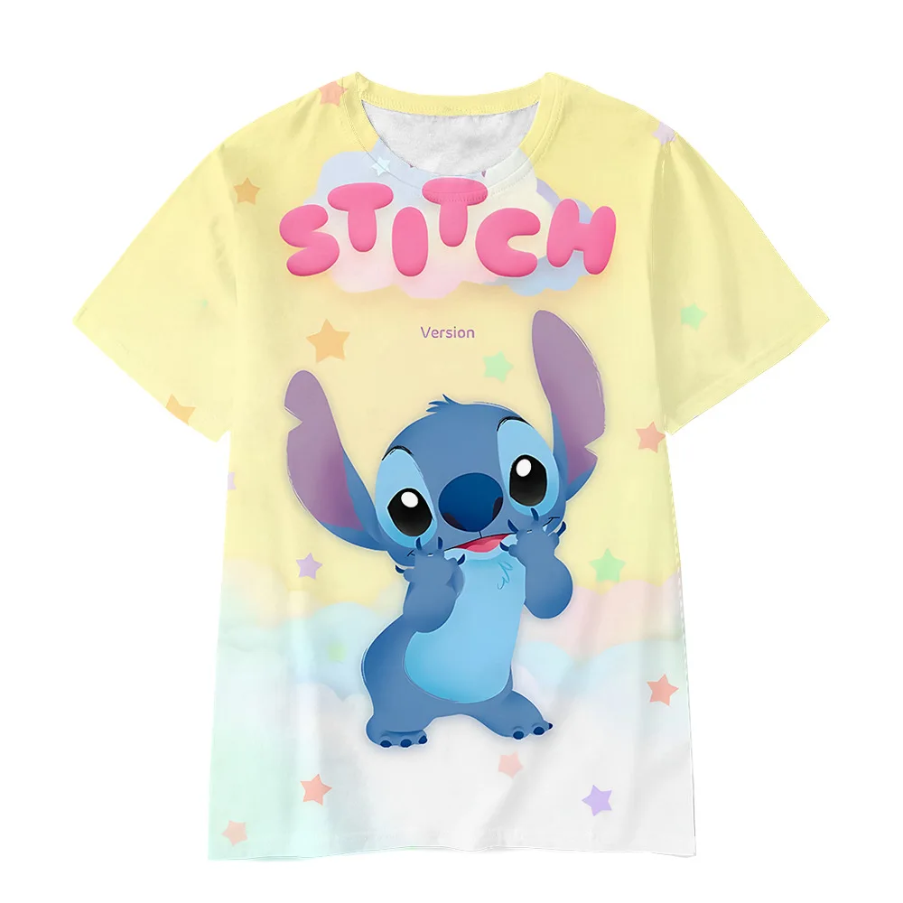 Cartoon Stitch Big Baby Boys T Shirt Teenagers Tops Tees Shirts for Kids Clothes Children's Clothing cotton t shirt stitch t shirt t shirt set girls tee shirt girls t shirt t shirt kids t shirt