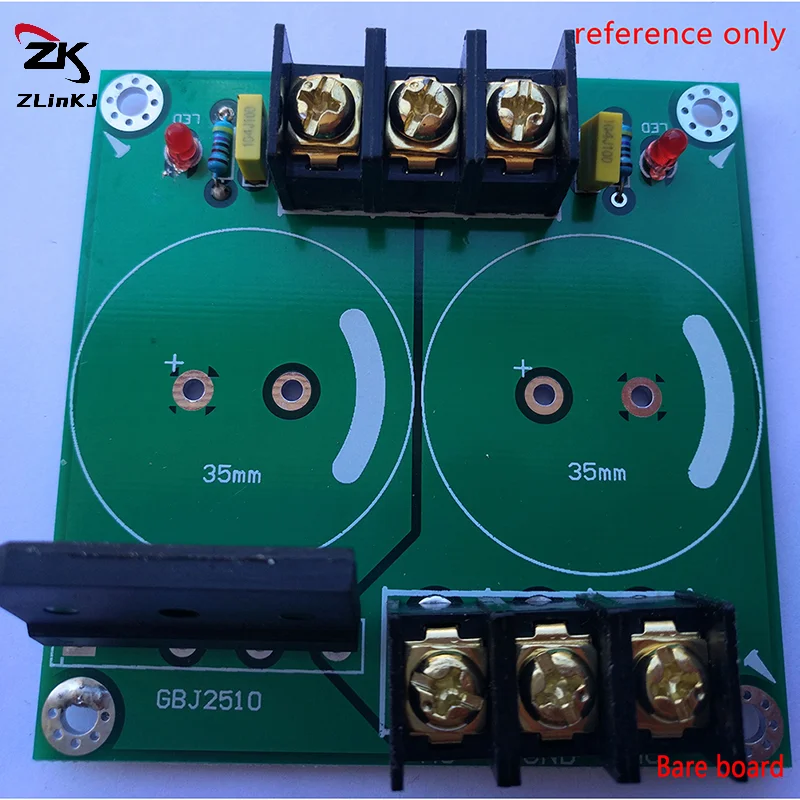 (ZYDD01) 1/3PCS 25A 단일 AC-DC 오디오 앰프 정류기 필터 전원 공급 보드 베어 PCB