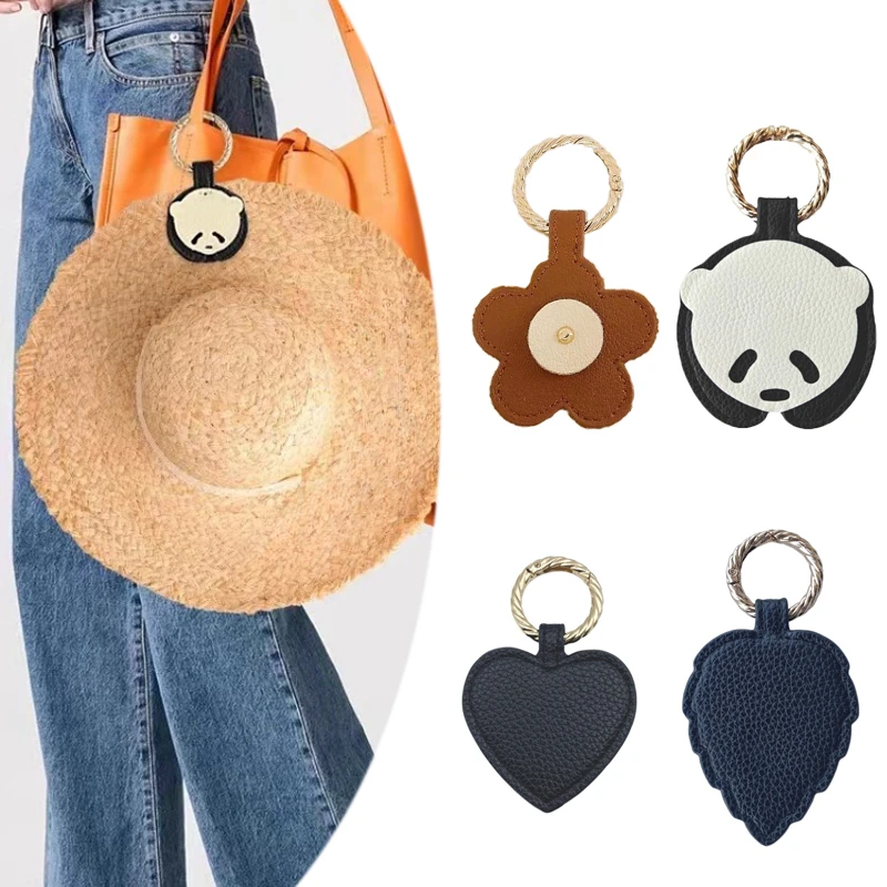 GELVTIC Clip Porta Cappello Da Viaggio In Pelle – 2 Pezzi Marrone Per Borsa E Zaino