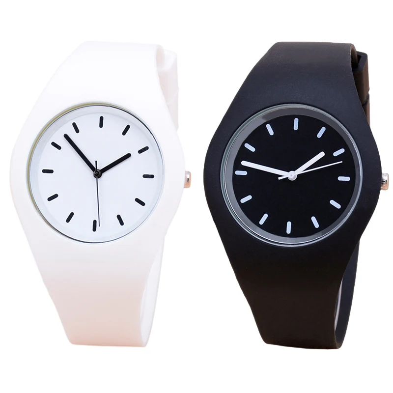 Brand Jelly Colored Quartz Watch Outdoor Sports Leisure Silicone Strap Wristwatches for Men and Women Couple Creative Watches