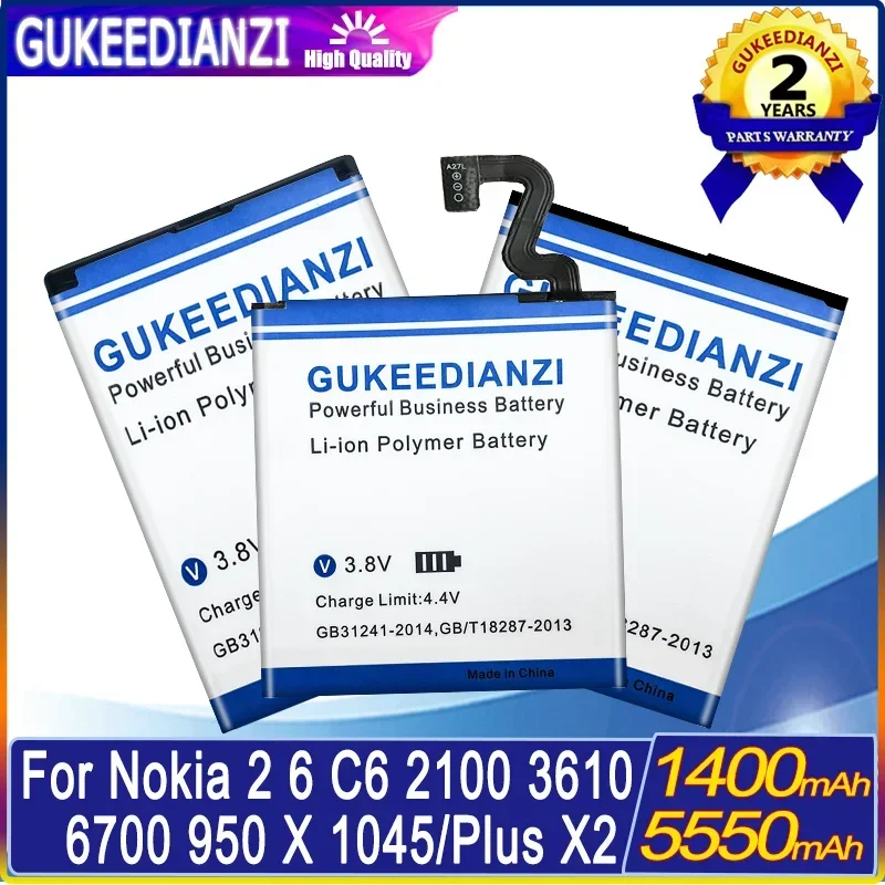 

Battery For Nokia 2 X2 X2DS/BV-T5E for Microsoft Lumia 950/BL-6Q 7900 6700 Classic/BLB-2 HE317 BL-4J HE341 BLD-3 BN-01 Batteries