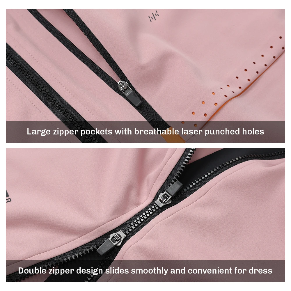 RION Cycling Vest Men Women Waterproof MTB Road Bike Windproof Pro Bicycle Clothes Two Way Zippers Outdoor Sports Vests 10℃-25℃ 4