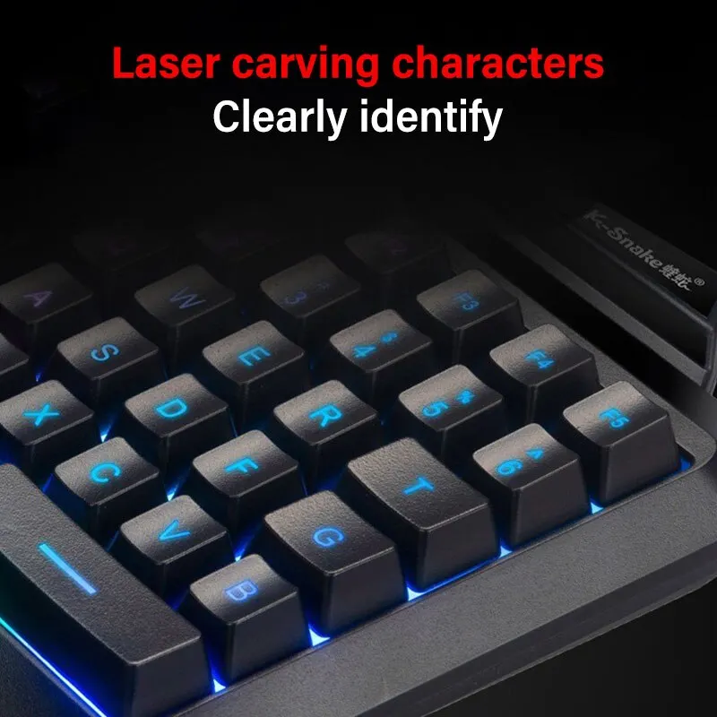 한 손으로 치킨 게임 기계식 키보드, USB 유선 게임, 휴대용 인체 공학적 LED 백라이트, 미니 PC 키보드, PS4 Xbox용