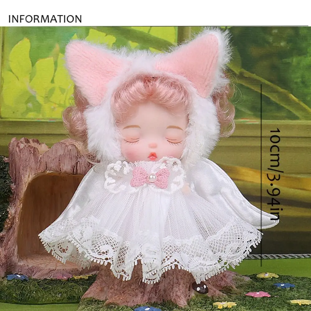 Fairy Beautiful 10cm Dress Up Cute Safety Movable Joint Rabbit Ear Dress Up Girl Children