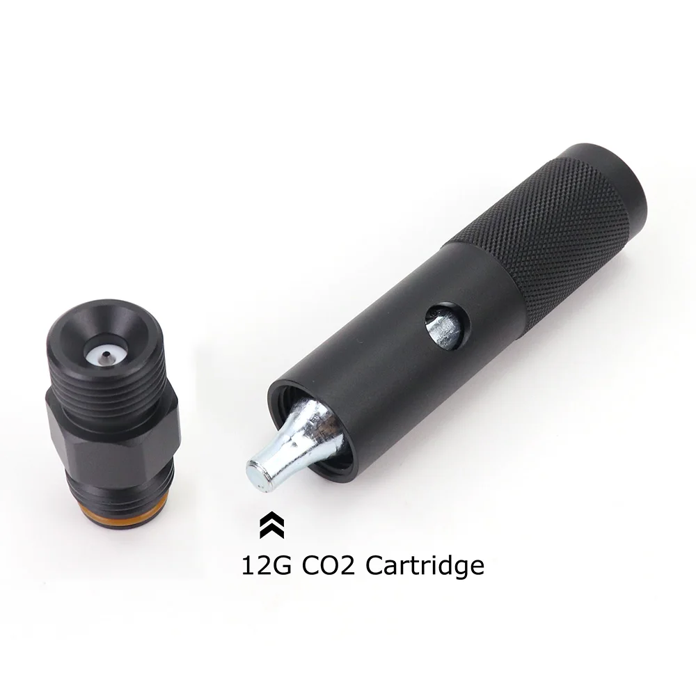 Quick Change 12g CO2 Cartridge Adapter Adaptor With Standard CO2 Tank Thread (G1/2-14 Or 0.825