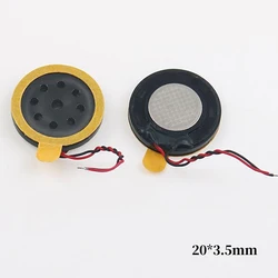 Set of 2 Mini Round Loudspeakers - 8 Ohm, 0.5W for Compact Audio Devices (20X3.5MM)