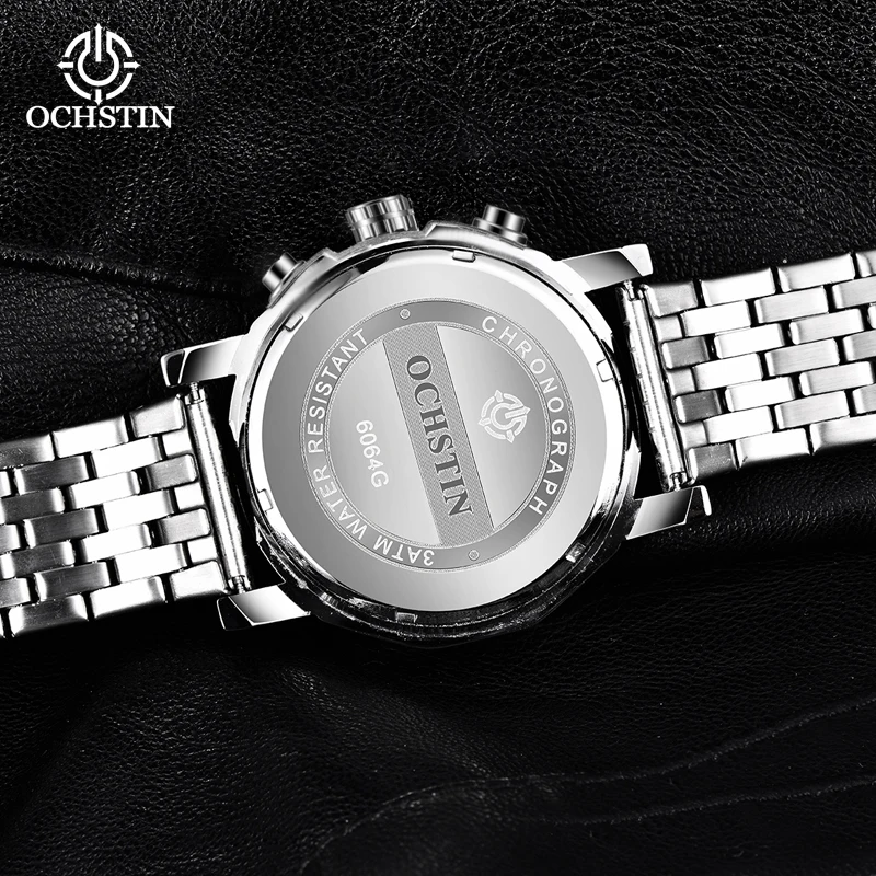 Top luxury brand stainless steel glow in-the dark men's watch luxury trend perpetual calendar waterproof multi functional watchi