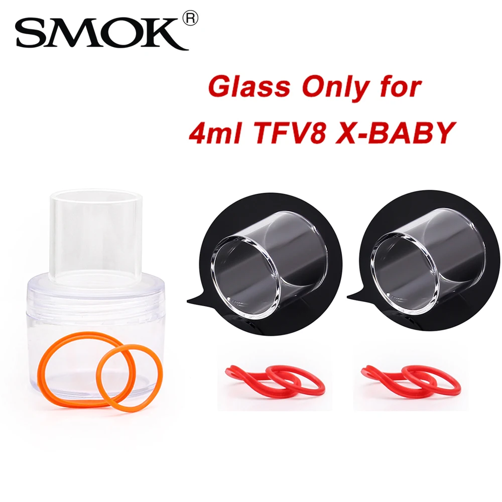 Tanio SMOK TFV8 X-BABY szklana wymienna rura szklana rura pasuje
