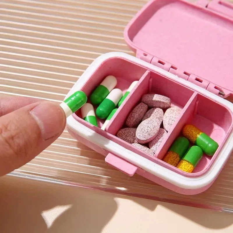 Compact Pill Organizer with 3 Compartments - Portable Medicine Storage & Dispenser