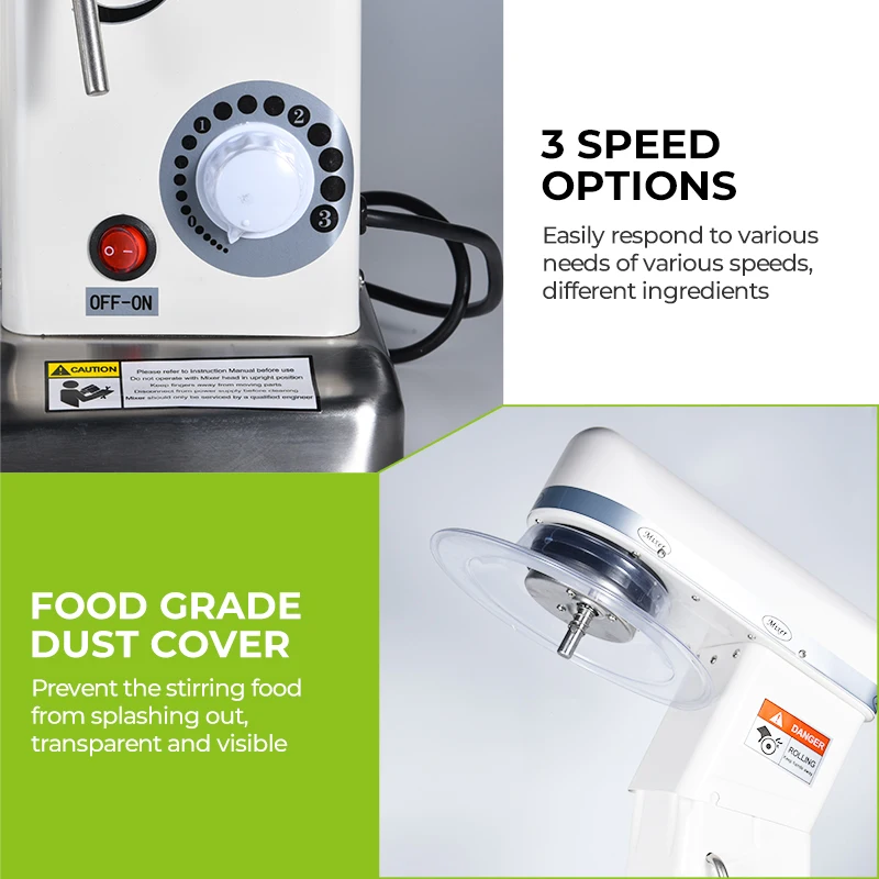 500w Multi-function 5L 7L 10L 15L Food Mixer Top Chef Stand Mixer Food Processor Commercial