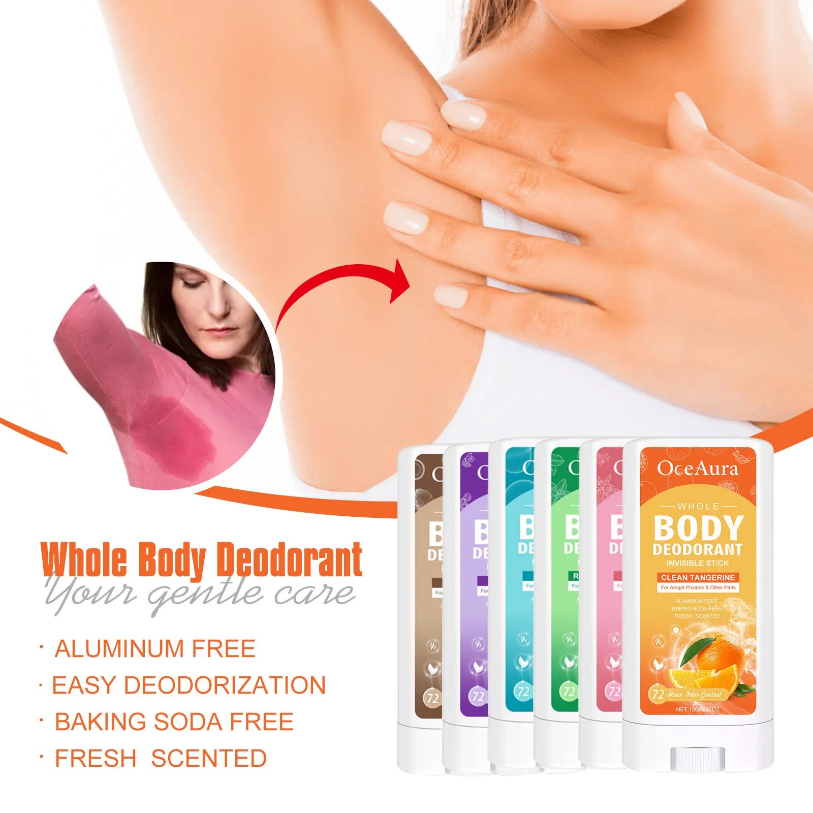 Anti Odor body Deodorant Natural Underarm Deodorant Stick Refreshing Application Women Men Antiperspirant Cream Portable Sports deodorizing stick deodorant stick underarm deodorant